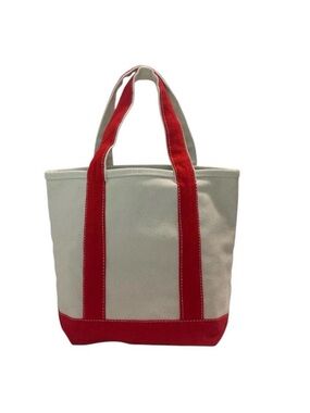 Canvas Tote Bag with Red Trim - Women Bags